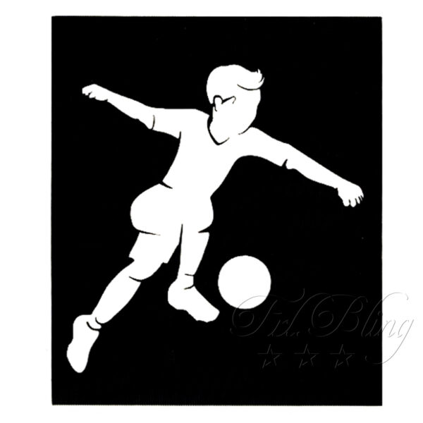 Glitzertattoo Schablonen Fußballer