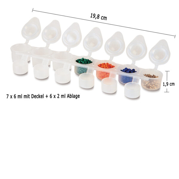 Glitzerbehälter Sortierdosen Minis leer 7 er