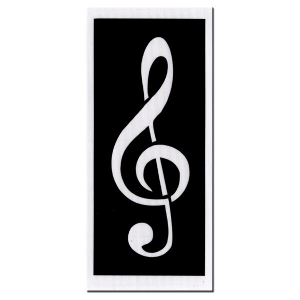 Schablone Notenschlüssel, Musik