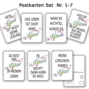 POSTKARTEN SET Nummer 1-7