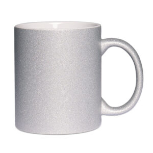 Tasse GLITZER Glitzertasse SILBER