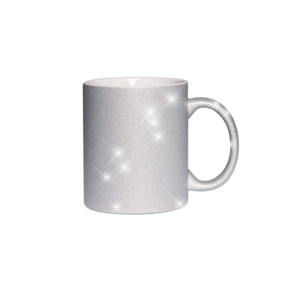 Tasse GLITZER Glitzertasse SILBER