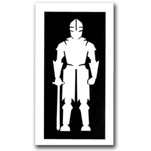 Glitzertattoo Schablone RITTER