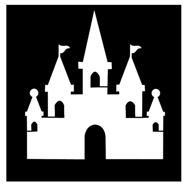 Glitzertattoo Schablone SCHLOSS / BURG