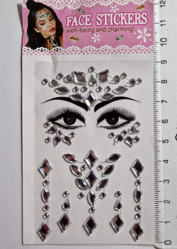 FACE STICKERS mini silber