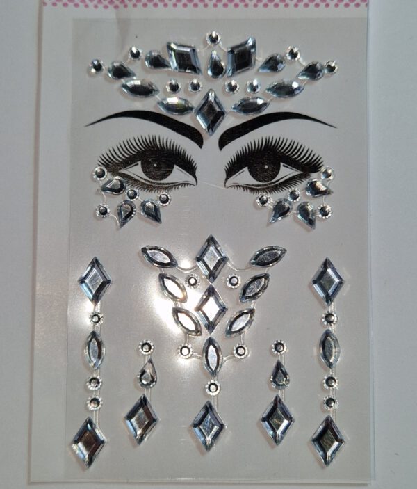 FACE STICKERS mini silber