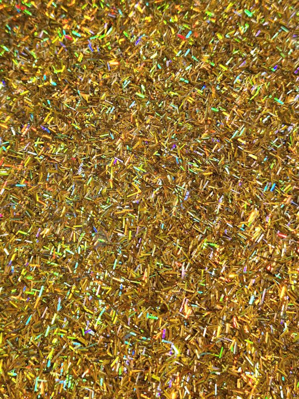 Glitzer Fäden GOLD holografisch