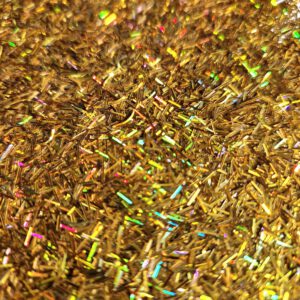 Glitzer Fäden GOLD holografisch
