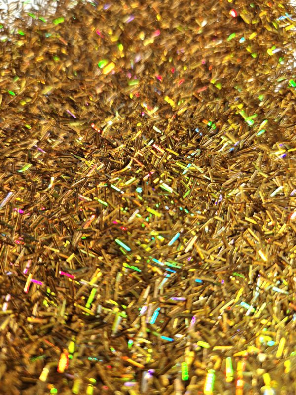 Glitzer Fäden GOLD holografisch