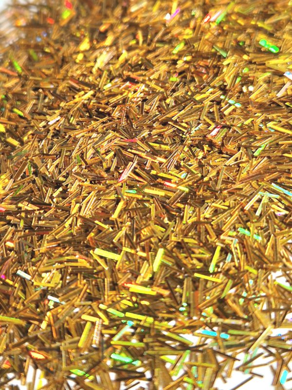 Glitzer Fäden GOLD holografisch