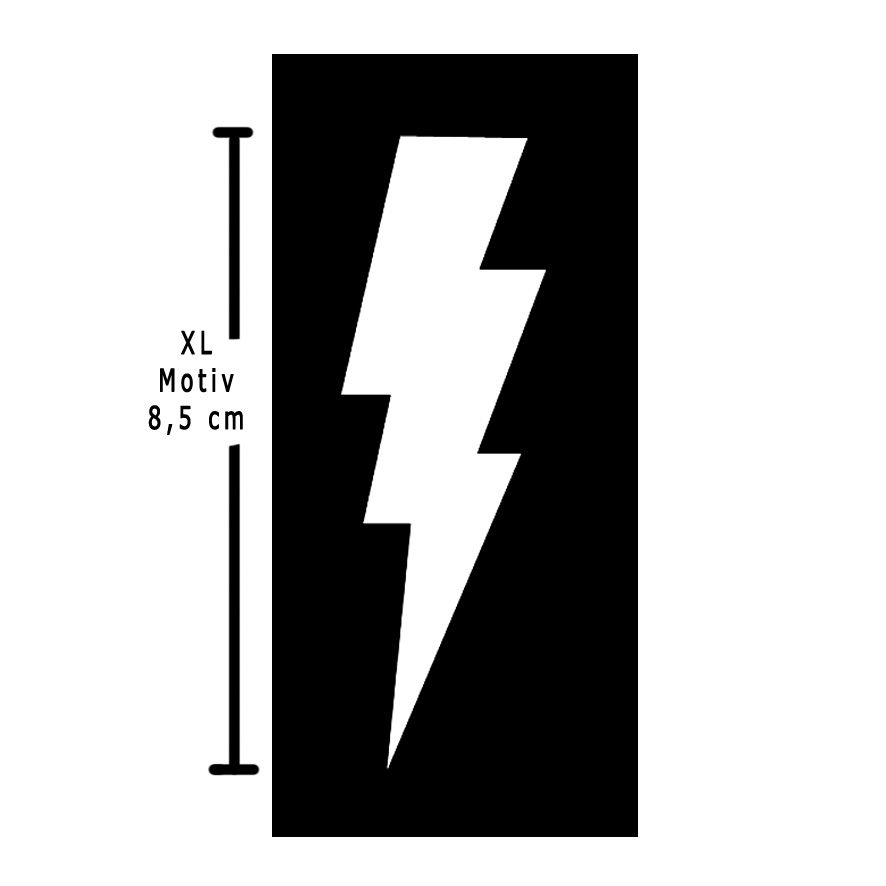 Glitzertattoo Schablonen XL BLITZ