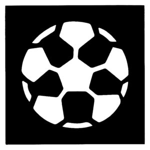 Glitzertattoo Schablonen FUSSBALL