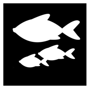 Glitzertattoo Schablonen FISCHE