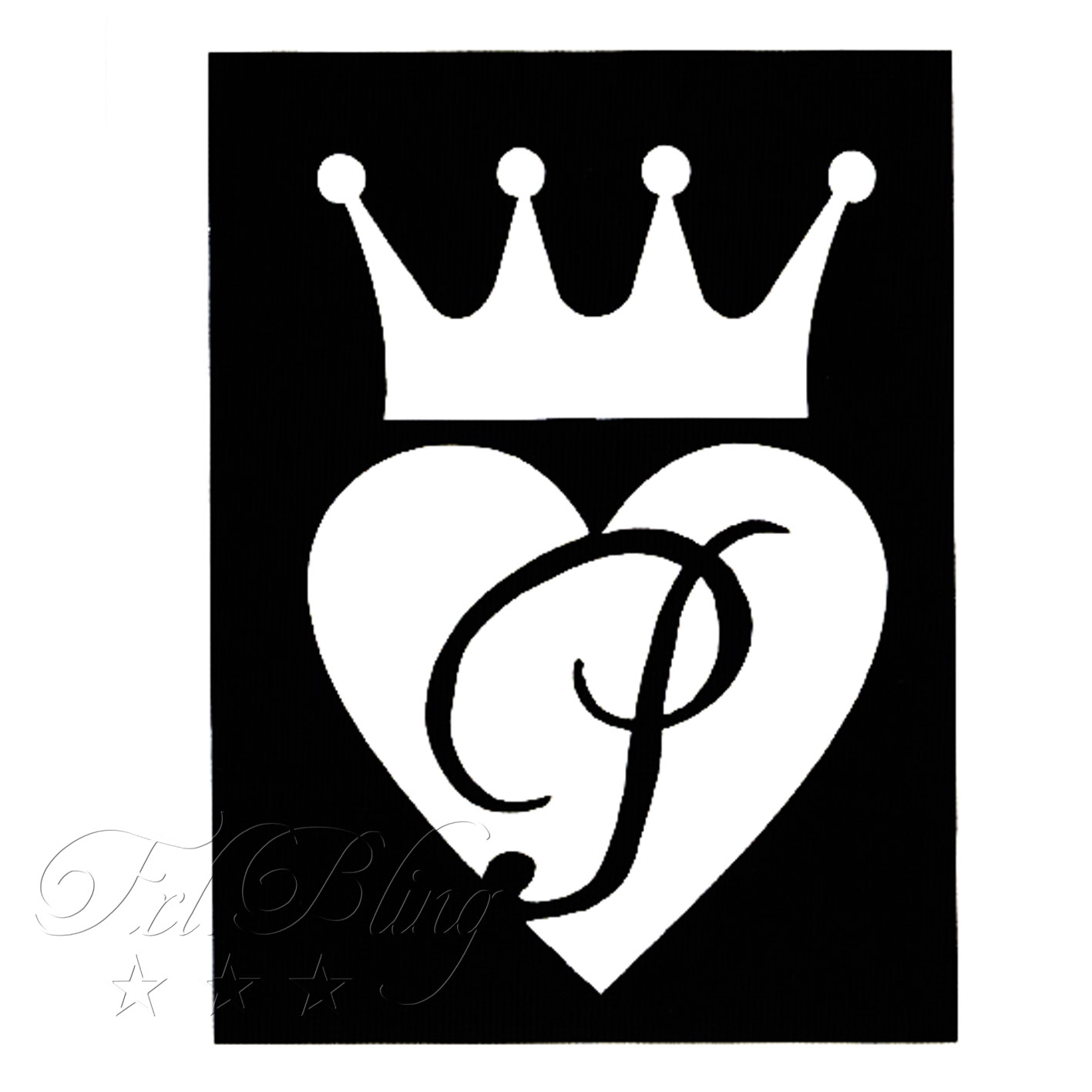 Glitzertattoo Schablonen PRINZESSIN KRONE